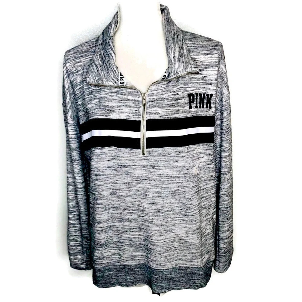 Pink Victoria Secret sweatshirt. Size medium. Gray